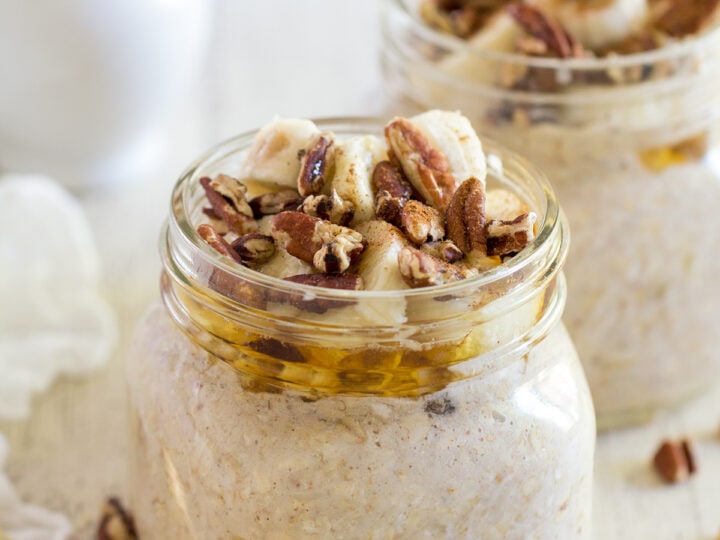 Banana Bread Overnight Oats - Lovely Delites