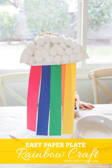 Paper Plate Rainbow Craft for Kids • Freutcake