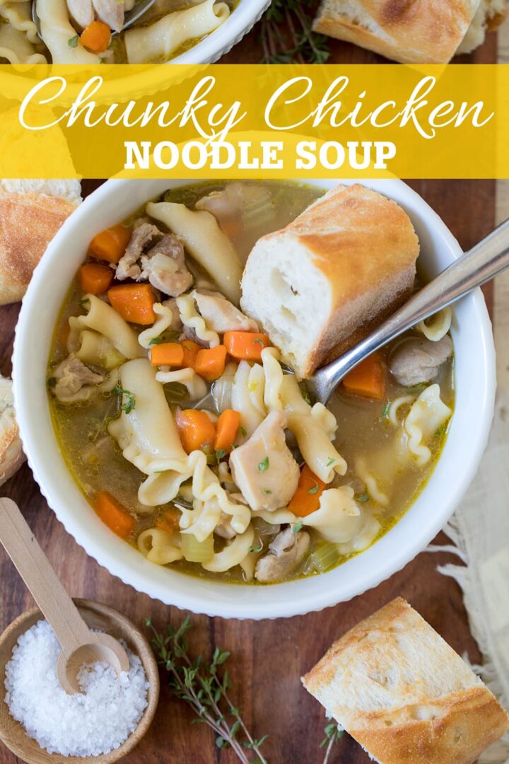 Big Batch Chunky Chicken Noodle Soup • Freutcake