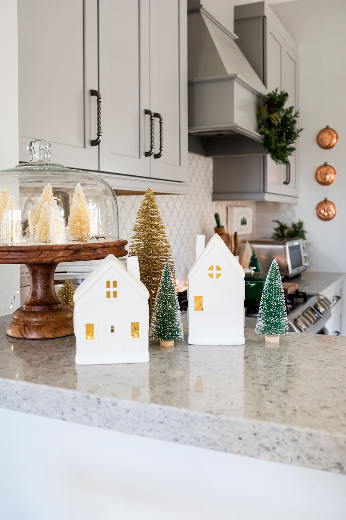 Our Pine Tree Inspired Christmas Kitchen Decor • Freutcake