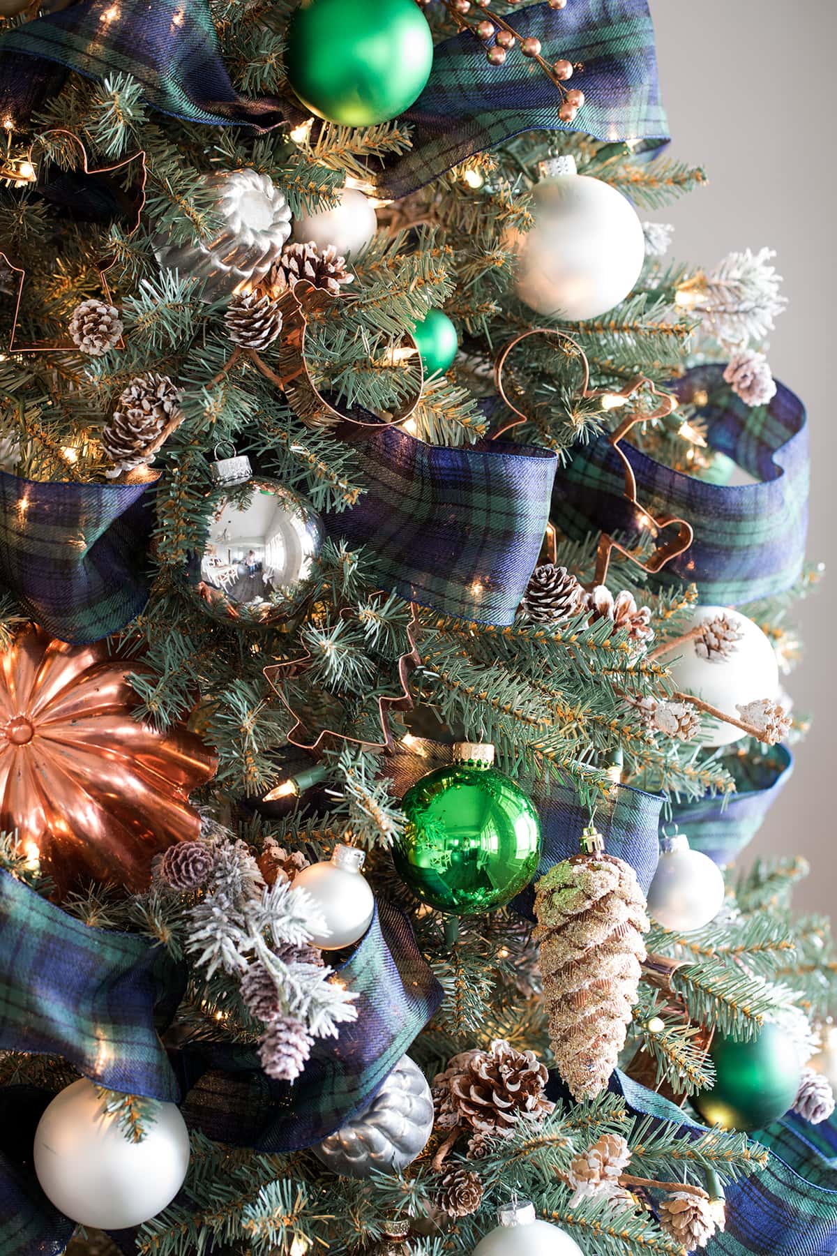 Copper, Green and Black Christmas Tree 