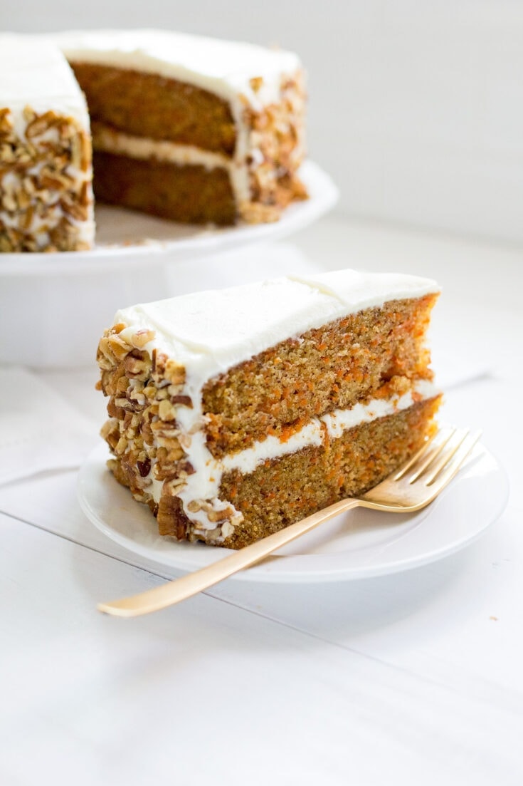 The Best Carrot Cake with Cream Cheese Frosting - Honest & Tasty