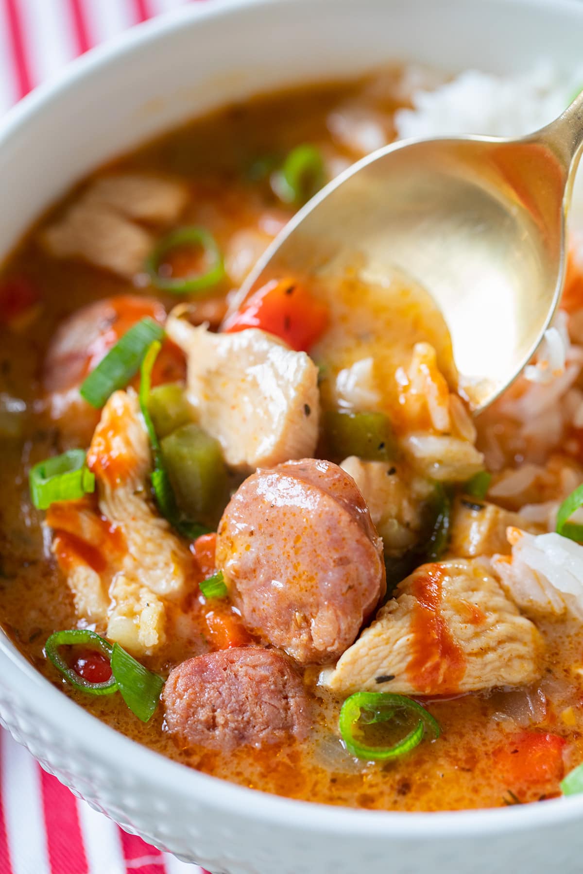 Classic Chicken and Sausage Gumbo • Freutcake