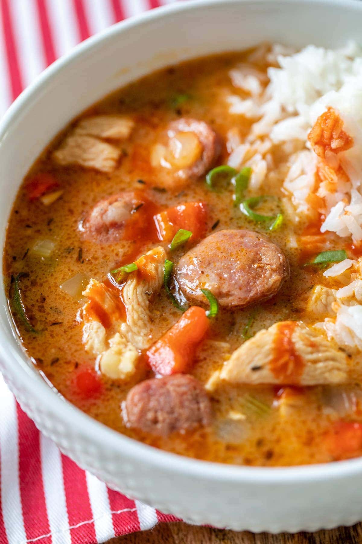Classic Chicken and Sausage Gumbo • Freutcake
