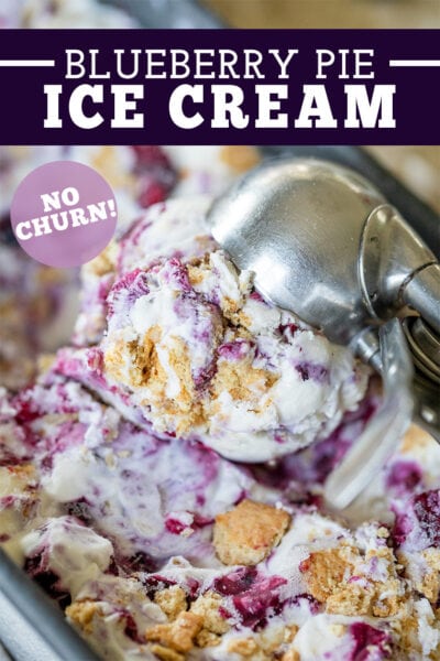 No Churn Blueberry Pie Ice Cream • Freutcake