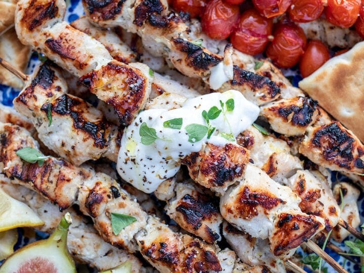 Marinated Greek Yogurt Chicken Skewers