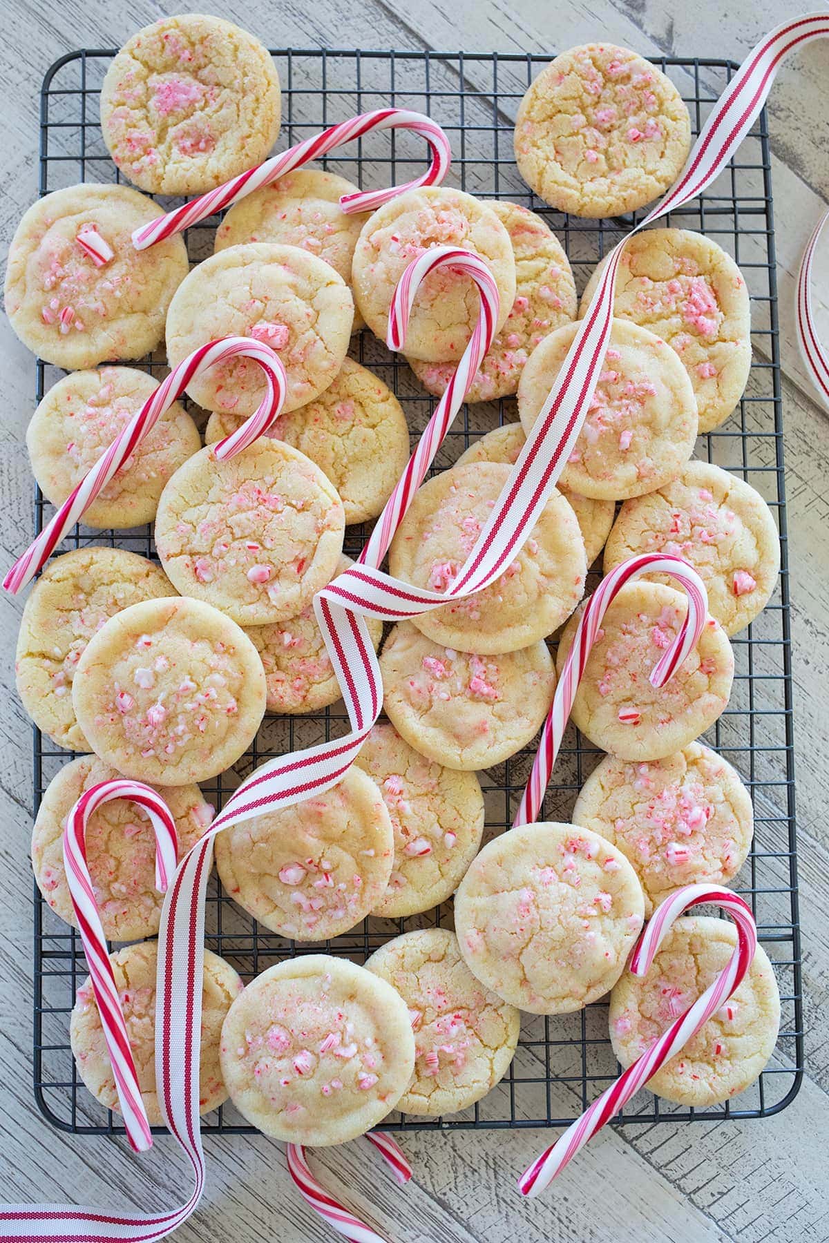 White Chocolate Chip Peppermint Sugar Cookies