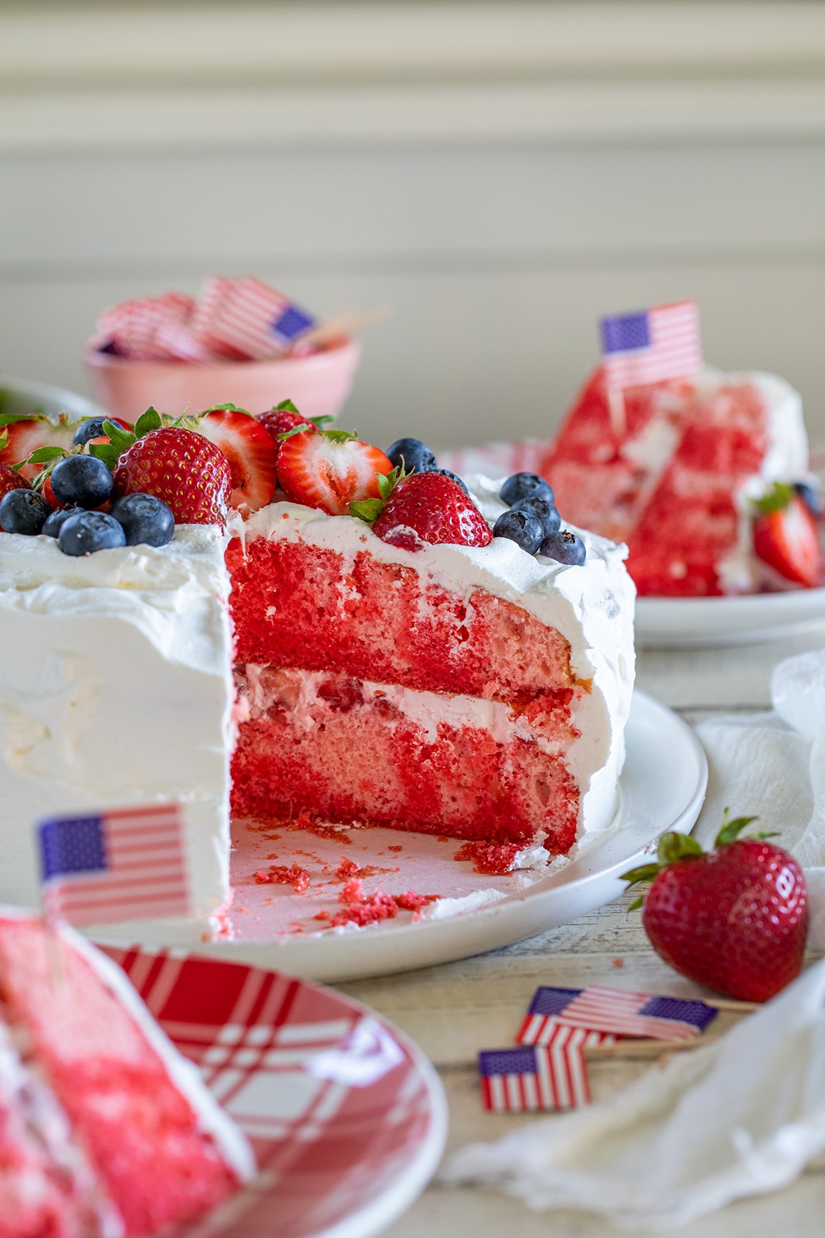 4th of July Poke Cake: Red, White & Delicious - Upstate Ramblings